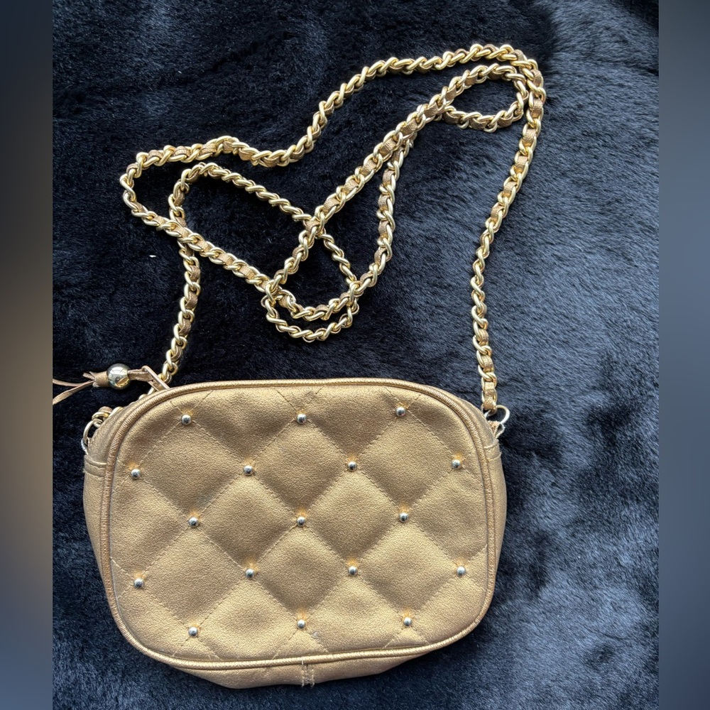 Vintage La Covina Gold Split Leather Purse